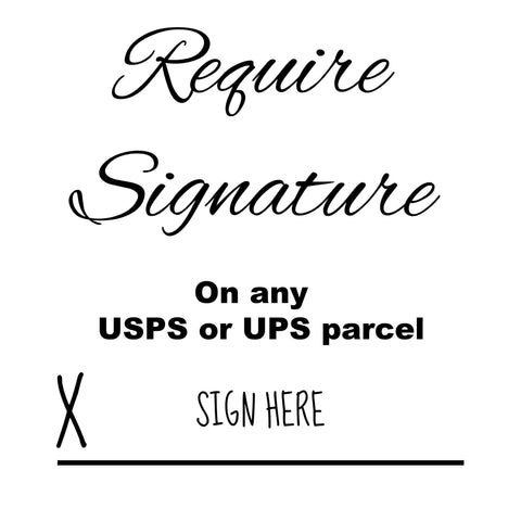 ADD Signature Requirement to your parcel - Coquetry Clothing