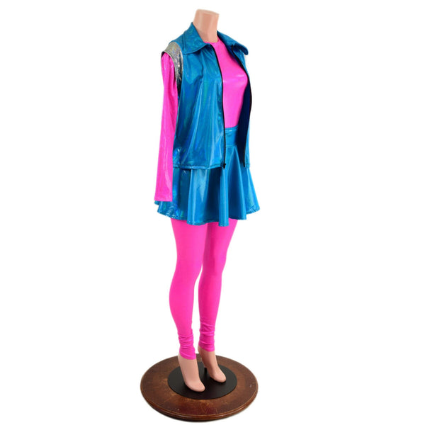 21st Century Girl 4PC Set with Leggings, Top, Skirt and Vest - 3
