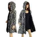 Double Minky Reversible A Line Coat - Coquetry Clothing