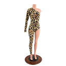 Asymmetrical Leopard Print Catsuit - Coquetry Clothing