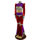 3PC Aquarius Solar Flares, Starlette Bralette, and Color Blocked Bolero Set - Coquetry Clothing