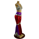 Aquarius Solar Flares and Starlette Bralette in Red, Grape and Platinum - Coquetry Clothing