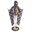 UV Glow Sonic Bloom Kimono Sleeve Romper with Plunging V Laceup Neckline - Coquetry Clothing