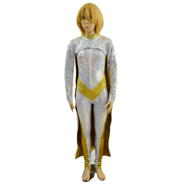 Kids 2PC Regal Catsuit and Cape Back Bolero Set - 7