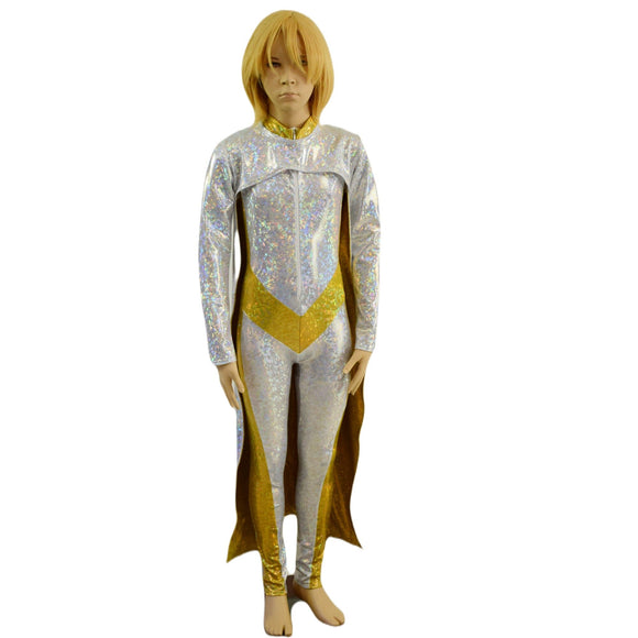 Kids 2PC Regal Catsuit and Cape Back Bolero Set - Coquetry Clothing
