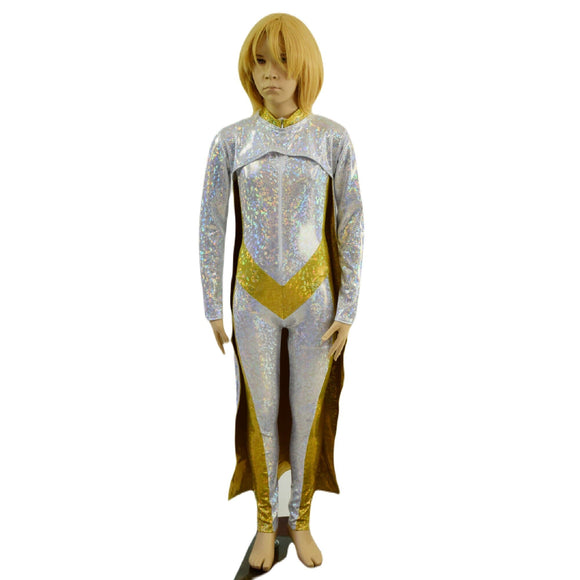 Kids 2PC Regal Catsuit and Cape Back Bolero Set - Coquetry Clothing