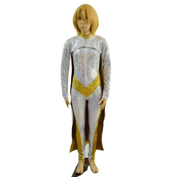 Kids 2PC Regal Catsuit and Cape Back Bolero Set - 4