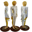 Kids 2PC Royalty Top and Leggings Outfit in Gold and White Holographic - Coquetry Clothing