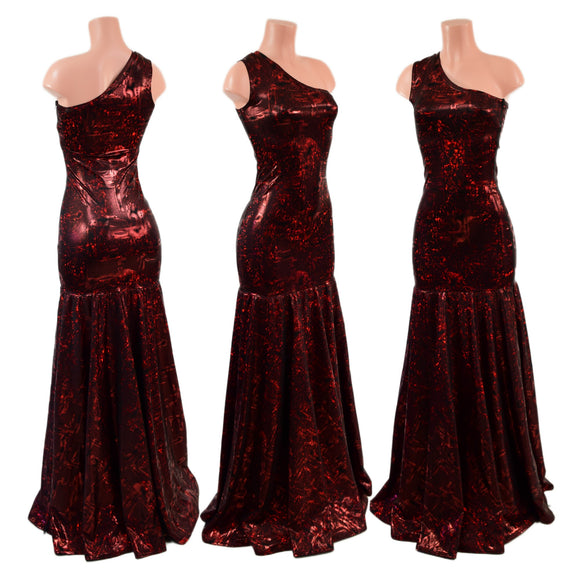 Trumpet Gown with Fully Separating Burlesque Style Zipper