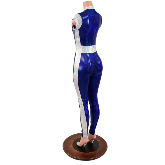 Cap Sleeve V Front Catsuit with Stella Neckline