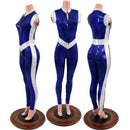 Cap Sleeve V Front Catsuit with Stella Neckline-1