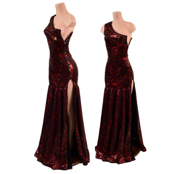 Trumpet Gown with Fully Separating Burlesque Style Zipper