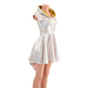 Silver/Pink Dragon Hooded Skater Dress - 3