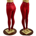 Coagulant Red Metallic High Waist Leggings READY TO SHIP - 1