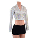 Long Sleeve Stella Crop in White Kaleidoscope-3