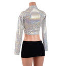 Long Sleeve Stella Crop in White Kaleidoscope-4