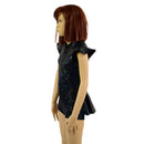 Kids Black Kaleidoscope Ruffle Rump Romper-3