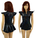 Kids Black Kaleidoscope Ruffle Rump Romper-1