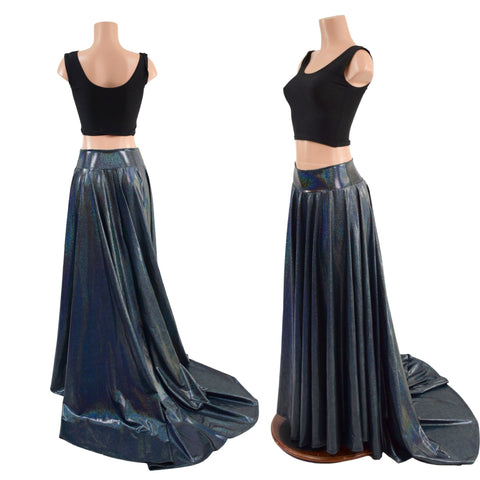 Circle Cut Maxi Skirt with Puddle Train - Coquetry Clothing