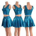 Aquamarine Mermaid Scale 15" Circle Cut Skirt OR Top READY to SHIP - 1