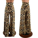 High Waist Leopard Print Wide Leg Pants - 1