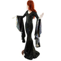 Star Noir Sorceress Sleeve Gown with Scoop Neck and Silver Kaleidoscope Sleeve Linings - 2