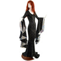 Star Noir Sorceress Sleeve Gown with Scoop Neck and Silver Kaleidoscope Sleeve Linings - 4