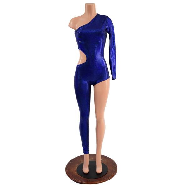 Asymmetrical Catsuit with Cutout and Boy Cut Leg - 2