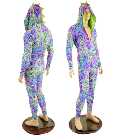 Mens UV Glow Worm Dragon Catsuit - Coquetry Clothing