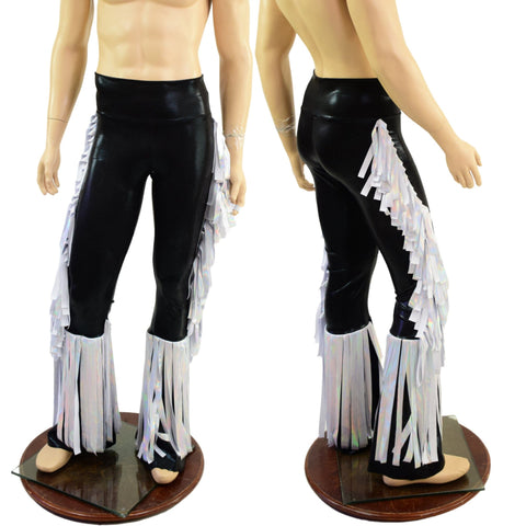 Mens Bootcut Macho Pants with Gladiator Fringe - Coquetry Clothing