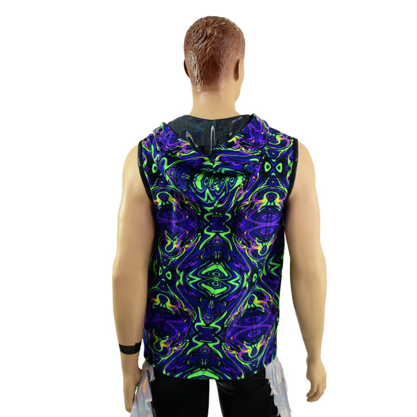 Mens Fully Lined Zipper Front Hooded Vest with Pockets - 9