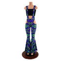 Suspender Bell Bottoms with Hipnotic Cutouts in Neon Melt (Top Sold Separately) - 3