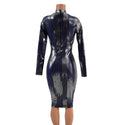 City Lights Wiggle Dress with Long Sleeves and TWO Zippers - 5