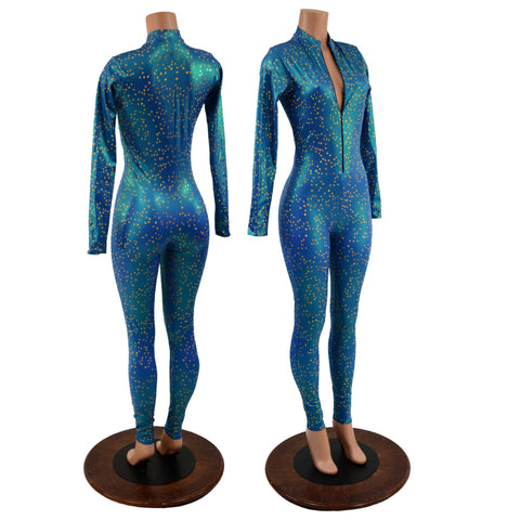 Long Sleeve Stella Catsuit in Stardust - Coquetry Clothing