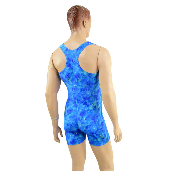 Mens Celestial Racerback Romper with Zipper Front - 5