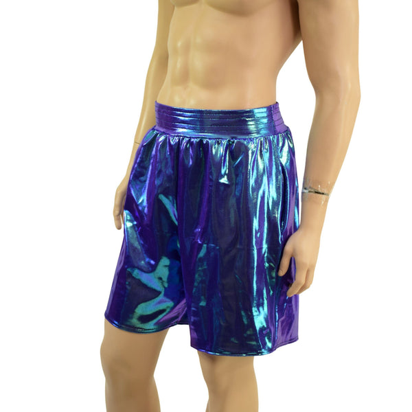 Mens Basketball Shorts with Pockets in Moonstone - 4