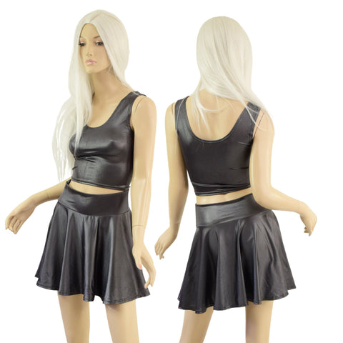 Manta Ray Gray 15" Circle Cut Skirt OR Top READY to SHIP - Coquetry Clothing