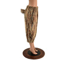Satyr Minky Faux Fur Pants with Tail in Amber Fox