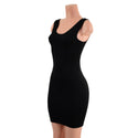 Ready To Ship Smooth Black Spandex Tank Dress - 2