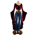 Lace Up Sorceress Sleeve Crop Top - 5