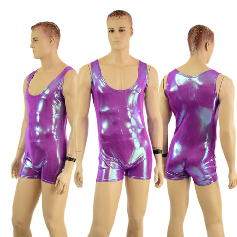 Mens Plumeria Singlet Romper