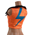 Zippered Crop Vest with Bolts and Showtime Collar - 5