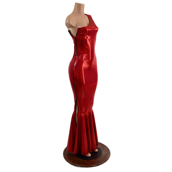 Fish Tail Gown with Fully Separating Burlesque Style Zipper - 4