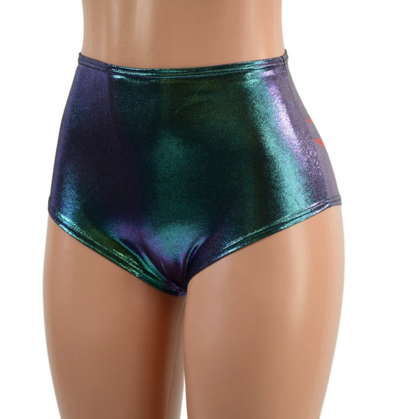 Ready to Ship High Waist Siren Shorts with Claw Marks Small - 2