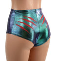 Ready to Ship High Waist Siren Shorts with Claw Marks Small - 1