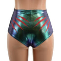 Ready to Ship High Waist Siren Shorts with Claw Marks Small - 3