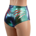 Ready to Ship High Waist Siren Shorts with Claw Marks Small - 4