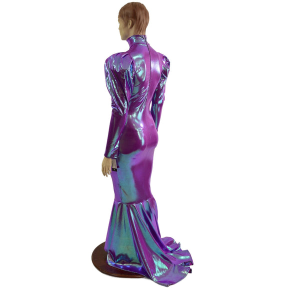 Puffed Victoria Sleeve Puddle Train Gown - Coquetry Clothing