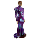 Puffed Victoria Sleeve Puddle Train Gown - Coquetry Clothing