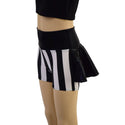 Girls Ruffle Rump Shorts in Black and White Stripe - 4